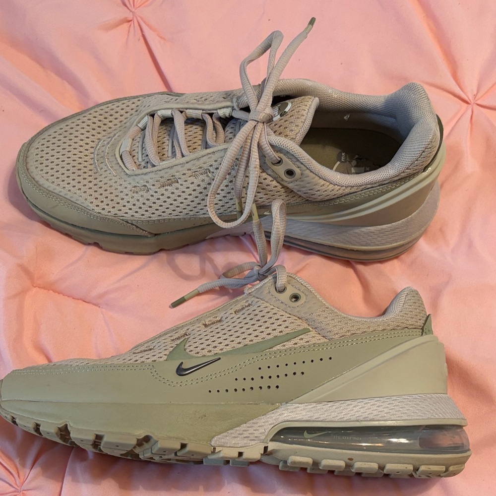 Nike Light Beige/Taupe Air-cushioned Sneakers